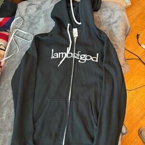 Lamb of god hoodie size large , great condition never worn